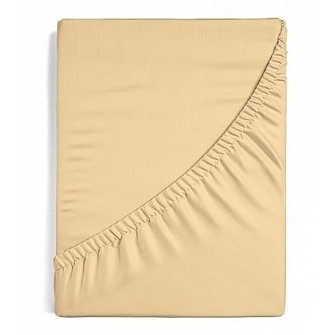 Чаршаф с ластик 160/200 Ранфорс жълт